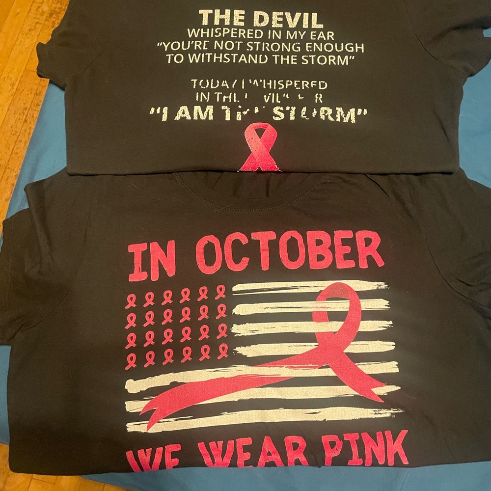 Black and Pink Breast Cancer Awareness T-Shirts
